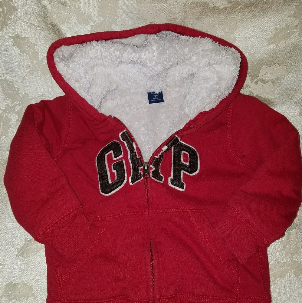 Red GAP 3 t Cozy Logo Hooded Sweatshirt
